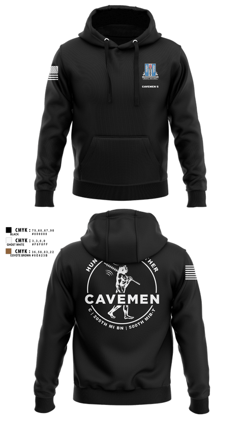 Hoodie, C / 205th MI BN / 500th MIB-T, , Teamtime, Team time, sublimation, custom sports apparel, team uniforms, spirit wear, spiritwear, sports uniforms, custom shirts, team store, custom team store, fundraiser sports, apparel fundraiser