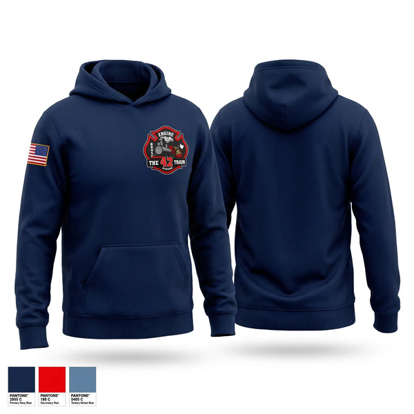Hoodie, Station 42, Fire Department, Teamtime, Team time, sublimation, custom sports apparel, team uniforms, spirit wear, spiritwear, sports uniforms, custom shirts, team store, custom team store, fundraiser sports, apparel fundraiser