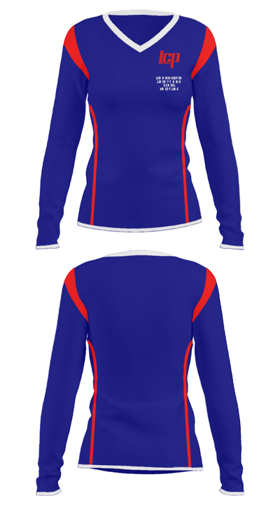 Lubbock-Cooper Liberty High School Wrestling 91848927 Women's Long Sleeve V-neck Shirt - 35