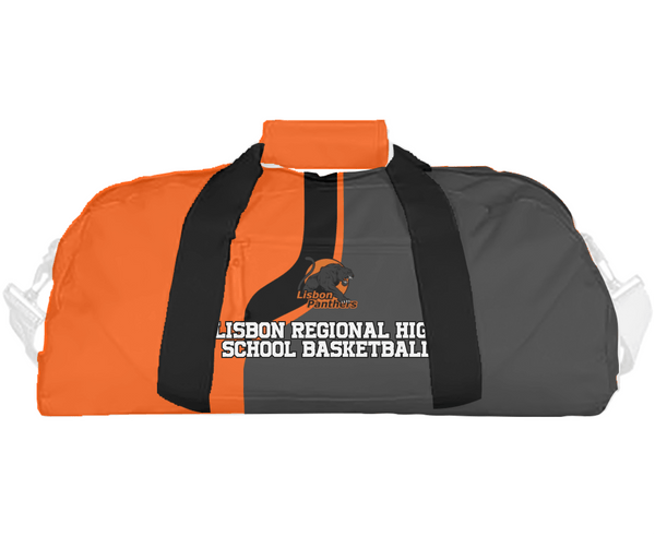 Duffle Bag, Lisbon Regional High School Basketball, Men's Basketball, Teamtime, Team time, sublimation, custom sports apparel, team uniforms, spirit wear, spiritwear, sports uniforms, custom shirts, team store, custom team store, fundraiser sports, apparel fundraiser