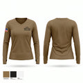 B Co, 450th Civil Affairs BN Women's Long Sleeve V-neck Shirt - 1