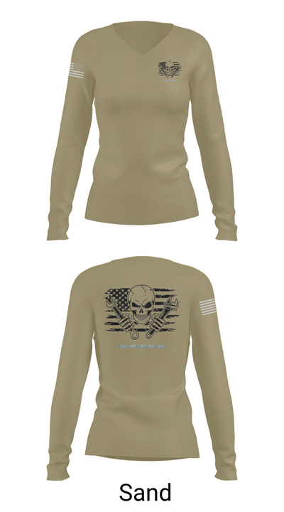 1245th Transportation Company 80401468 Women's Long Sleeve V-neck Shirt - 92