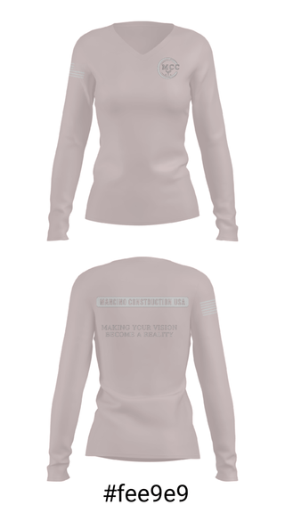 Women's Long Sleeve Vneck Shirt, Mancino Construction USA, , Teamtime, Team time, sublimation, custom sports apparel, team uniforms, spirit wear, spiritwear, sports uniforms, custom shirts, team store, custom team store, fundraiser sports, apparel fundraiser