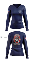 Sherman County Fire District 1 Women's Long Sleeve V-neck Shirt - 5