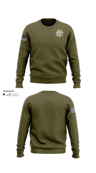 Crew Neck Sweatshirt, Pottawattamie County Sheriff's Office, Police, Teamtime, Team time, sublimation, custom sports apparel, team uniforms, spirit wear, spiritwear, sports uniforms, custom shirts, team store, custom team store, fundraiser sports, apparel fundraiser