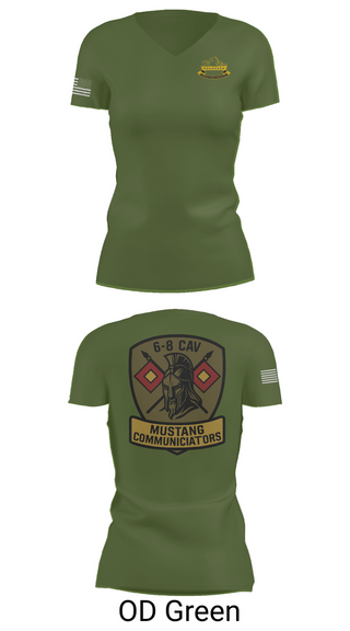 Womens Short Sleeve Vneck Shirt, 6-8 CAV, , Teamtime, Team time, sublimation, custom sports apparel, team uniforms, spirit wear, spiritwear, sports uniforms, custom shirts, team store, custom team store, fundraiser sports, apparel fundraiser