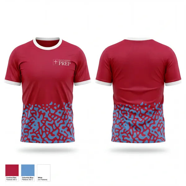Old School Cotton Feel Shirt, Saint John's Preparatory School Track & Field, Track & Field, Teamtime, Team time, sublimation, custom sports apparel, team uniforms, spirit wear, spiritwear, sports uniforms, custom shirts, team store, custom team store, fundraiser sports, apparel fundraiser