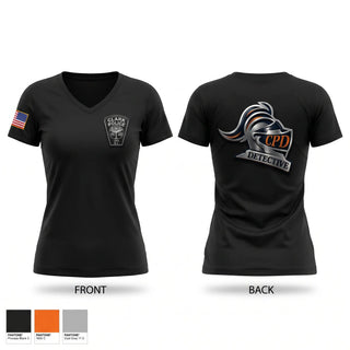 Womens Short Sleeve Vneck Shirt, Criminal Investigation Unit, Police, Teamtime, Team time, sublimation, custom sports apparel, team uniforms, spirit wear, spiritwear, sports uniforms, custom shirts, team store, custom team store, fundraiser sports, apparel fundraiser