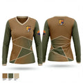 SWRA 51133488 Women's Long Sleeve V-neck Shirt - 1