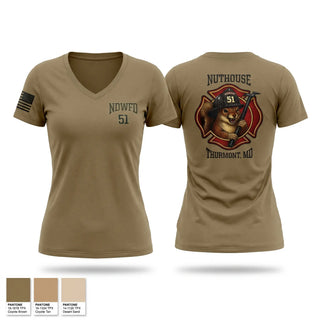 Womens Short Sleeve Vneck Shirt, NDWFD 51, Navy, Teamtime, Team time, sublimation, custom sports apparel, team uniforms, spirit wear, spiritwear, sports uniforms, custom shirts, team store, custom team store, fundraiser sports, apparel fundraiser