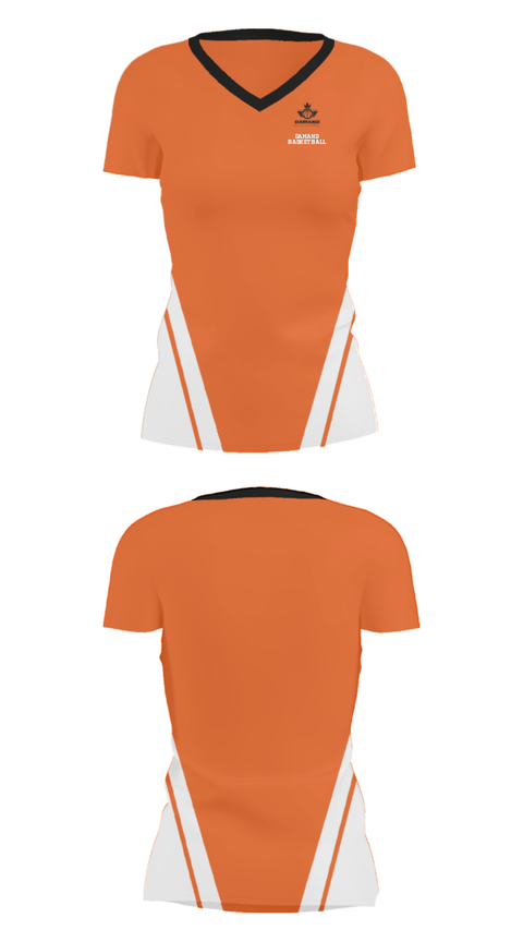 Women's Short Sleeve Vneck Shirt, Damand Basketball, Men's Basketball, Teamtime, Team time, sublimation, custom sports apparel, team uniforms, spirit wear, spiritwear, sports uniforms, custom shirts, team store, custom team store, fundraiser sports, apparel fundraiser