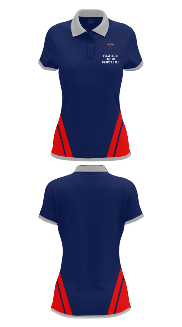 Women's Short Sleeve Performance Polo, Fivay High School Basketball, Men's Basketball, Teamtime, Team time, sublimation, custom sports apparel, team uniforms, spirit wear, spiritwear, sports uniforms, custom shirts, team store, custom team store, fundraiser sports, apparel fundraiser