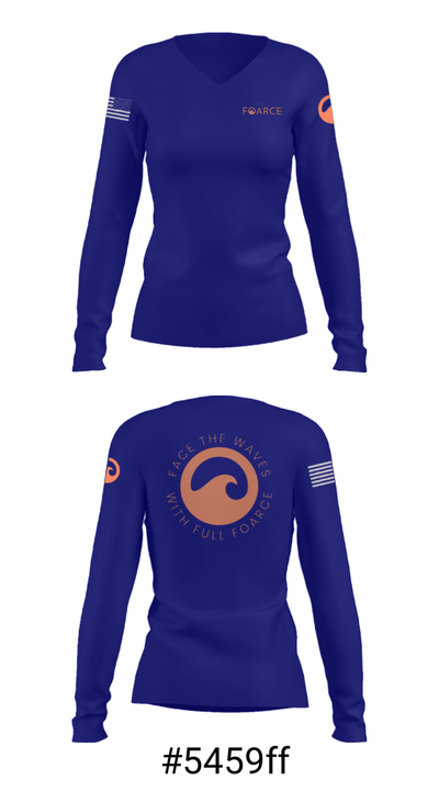 Full Foarce 4418872 Women's Long Sleeve V-neck Shirt - 20