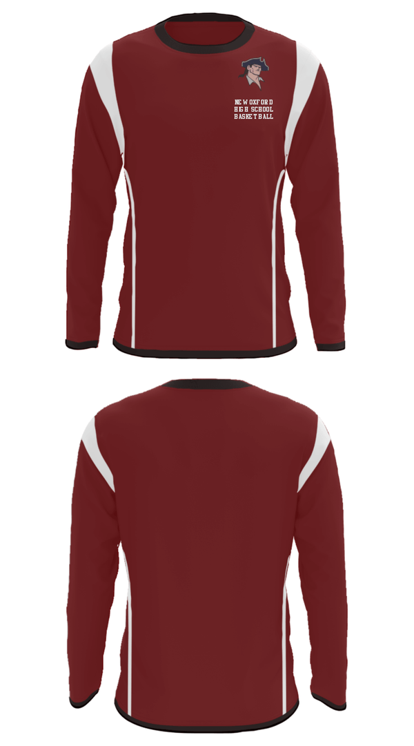 Long Sleeve Performance Shirt, New Oxford High School Basketball, Men's Basketball, Teamtime, Team time, sublimation, custom sports apparel, team uniforms, spirit wear, spiritwear, sports uniforms, custom shirts, team store, custom team store, fundraiser sports, apparel fundraiser