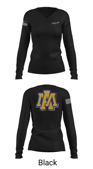 Women's Long Sleeve Vneck Shirt, Altoona-Midway Middle/High School, Spirit Store, Teamtime, Team time, sublimation, custom sports apparel, team uniforms, spirit wear, spiritwear, sports uniforms, custom shirts, team store, custom team store, fundraiser sports, apparel fundraiser