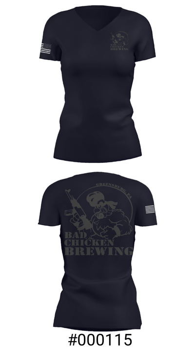 Bad Chicken Brewing 42843068 Women's Short Sleeve V-neck Shirt - 4