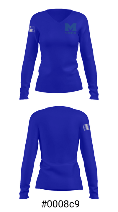 Reitz Memorial High School 97796056 Women's Long Sleeve V-neck Shirt - 20