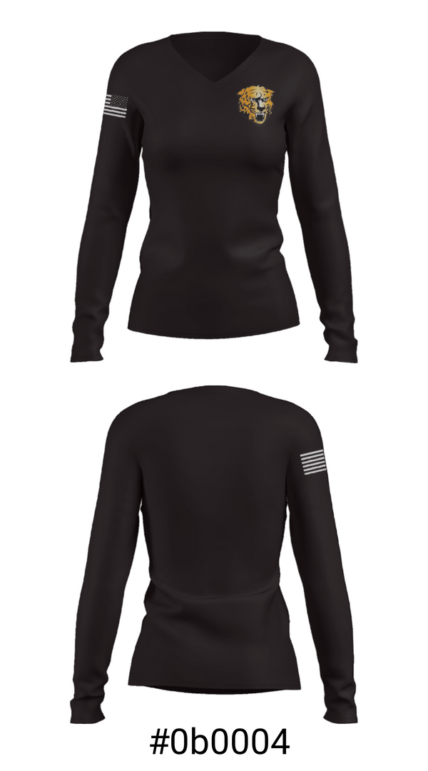 Women's Long Sleeve Vneck Shirt, Summersville High School, Spirit Store, Teamtime, Team time, sublimation, custom sports apparel, team uniforms, spirit wear, spiritwear, sports uniforms, custom shirts, team store, custom team store, fundraiser sports, apparel fundraiser