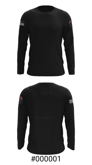 Long Sleeve Performance Shirt, GOD'S GANGSTER, Baseball, Teamtime, Team time, sublimation, custom sports apparel, team uniforms, spirit wear, spiritwear, sports uniforms, custom shirts, team store, custom team store, fundraiser sports, apparel fundraiser