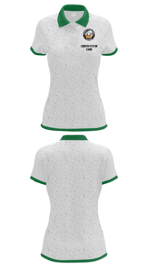 Women's Short Sleeve Performance Polo, Construction Camo, , Teamtime, Team time, sublimation, custom sports apparel, team uniforms, spirit wear, spiritwear, sports uniforms, custom shirts, team store, custom team store, fundraiser sports, apparel fundraiser