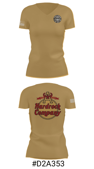 Women's Short Sleeve Vneck Shirt, Hardrock Company, Army, Teamtime, Team time, sublimation, custom sports apparel, team uniforms, spirit wear, spiritwear, sports uniforms, custom shirts, team store, custom team store, fundraiser sports, apparel fundraiser