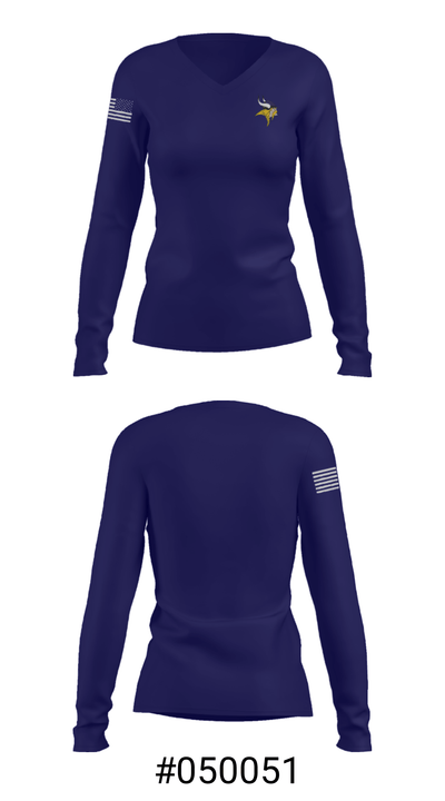 Haslett High School Swimming 26674168 Women's Long Sleeve V-neck Shirt - 20