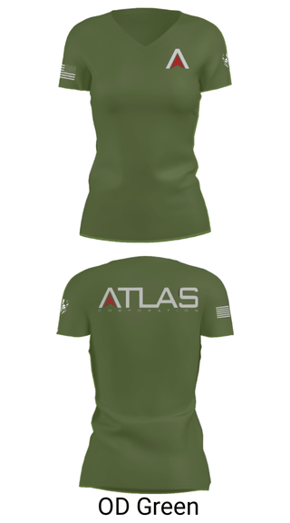 Women's Short Sleeve Vneck Shirt, , Army, Teamtime, Team time, sublimation, custom sports apparel, team uniforms, spirit wear, spiritwear, sports uniforms, custom shirts, team store, custom team store, fundraiser sports, apparel fundraiser