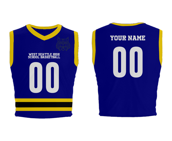 Mens Basketball Jersey, West Seattle High School Basketball, Women's Basketball, Teamtime, Team time, sublimation, custom sports apparel, team uniforms, spirit wear, spiritwear, sports uniforms, custom shirts, team store, custom team store, fundraiser sports, apparel fundraiser