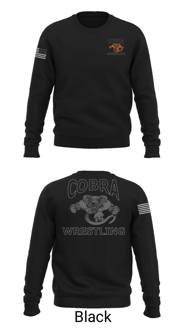 Crew Neck Sweatshirt, Cobra Wrestling Club, Wrestling, Teamtime, Team time, sublimation, custom sports apparel, team uniforms, spirit wear, spiritwear, sports uniforms, custom shirts, team store, custom team store, fundraiser sports, apparel fundraiser