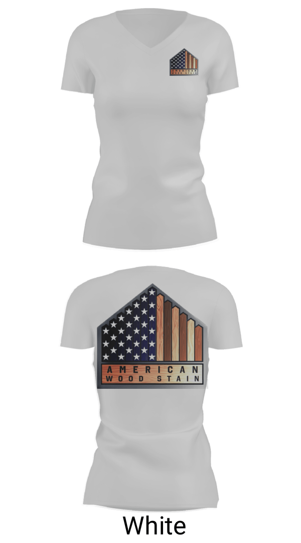 Women's Short Sleeve Vneck Shirt, American Wood StainAmerican Wood Stain, , Teamtime, Team time, sublimation, custom sports apparel, team uniforms, spirit wear, spiritwear, sports uniforms, custom shirts, team store, custom team store, fundraiser sports, apparel fundraiser