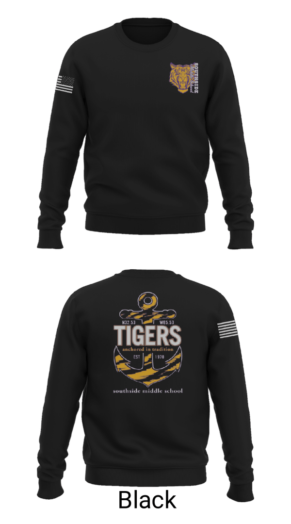 Crew Neck Sweatshirt, Southside Middle School, Spirit Store, Teamtime, Team time, sublimation, custom sports apparel, team uniforms, spirit wear, spiritwear, sports uniforms, custom shirts, team store, custom team store, fundraiser sports, apparel fundraiser