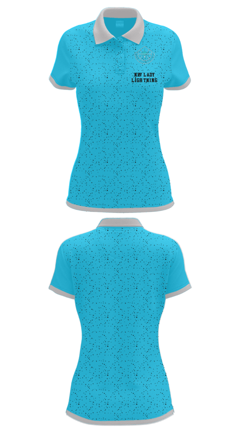 Women's Short Sleeve Performance Polo, NRV Lady Lightning, Women's Basketball, Teamtime, Team time, sublimation, custom sports apparel, team uniforms, spirit wear, spiritwear, sports uniforms, custom shirts, team store, custom team store, fundraiser sports, apparel fundraiser