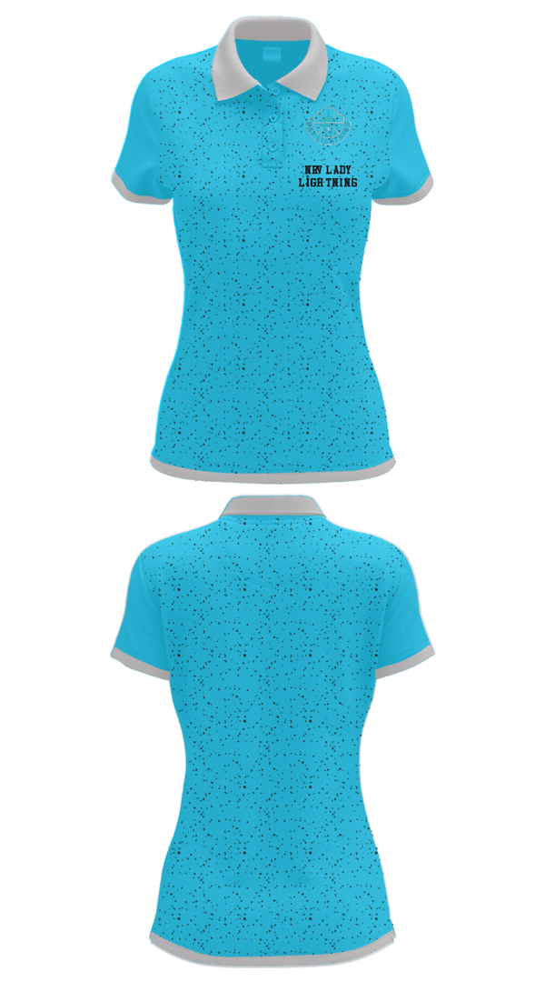 Women's Short Sleeve Performance Polo, NRV Lady Lightning, Women's Basketball, Teamtime, Team time, sublimation, custom sports apparel, team uniforms, spirit wear, spiritwear, sports uniforms, custom shirts, team store, custom team store, fundraiser sports, apparel fundraiser