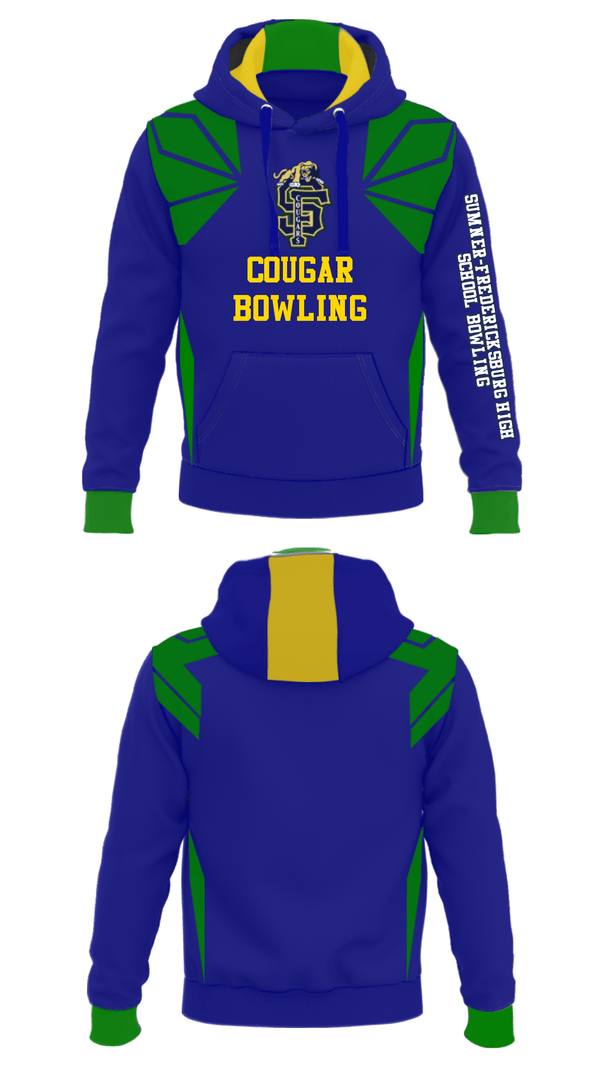 Hoodie, Sumner-Fredericksburg High School Bowling, Bowling, Teamtime, Team time, sublimation, custom sports apparel, team uniforms, spirit wear, spiritwear, sports uniforms, custom shirts, team store, custom team store, fundraiser sports, apparel fundraiser