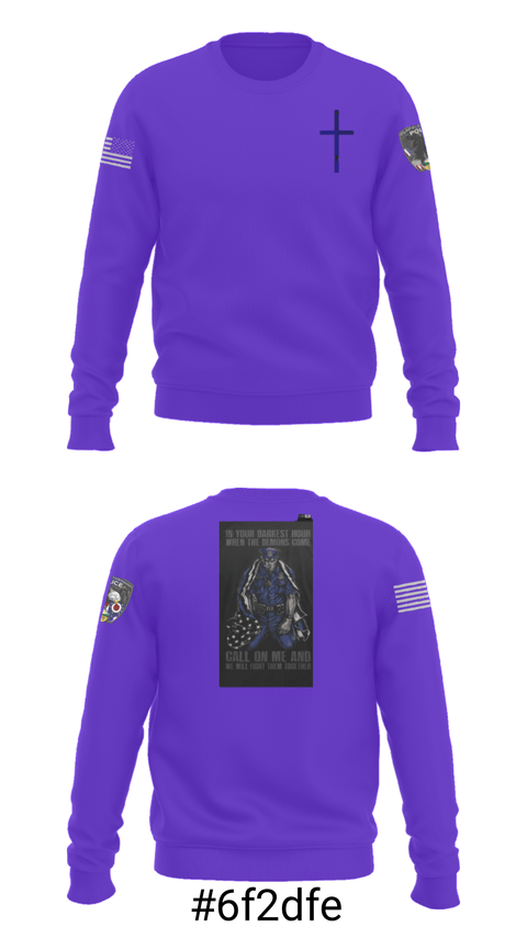 Crew Neck Sweatshirt, Fairfield Township Police, Police, Teamtime, Team time, sublimation, custom sports apparel, team uniforms, spirit wear, spiritwear, sports uniforms, custom shirts, team store, custom team store, fundraiser sports, apparel fundraiser