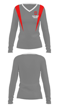Shelby Senior High School Bowling 69772204 Women's Long Sleeve V-neck Shirt - 28