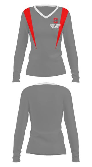 Women's Long Sleeve Vneck Shirt, Shelby Senior High School Bowling, Bowling, Teamtime, Team time, sublimation, custom sports apparel, team uniforms, spirit wear, spiritwear, sports uniforms, custom shirts, team store, custom team store, fundraiser sports, apparel fundraiser