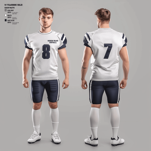 Football Jersey, Goshen Bears, Football, Teamtime, Team time, sublimation, custom sports apparel, team uniforms, spirit wear, spiritwear, sports uniforms, custom shirts, team store, custom team store, fundraiser sports, apparel fundraiser