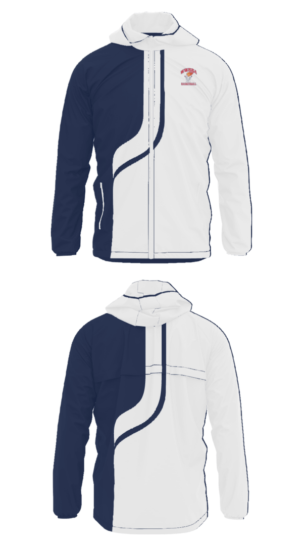Windbreaker, Warrington Warwick Boys Basketball Association, Men's Basketball, Teamtime, Team time, sublimation, custom sports apparel, team uniforms, spirit wear, spiritwear, sports uniforms, custom shirts, team store, custom team store, fundraiser sports, apparel fundraiser