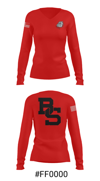 Boiling Springs High School Wrestling 64121299 Women's Long Sleeve V-neck Shirt - 20