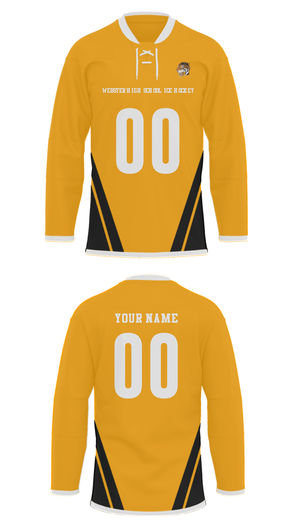 Hockey Jersey, Webster High School Ice Hockey, Ice Hockey, Teamtime, Team time, sublimation, custom sports apparel, team uniforms, spirit wear, spiritwear, sports uniforms, custom shirts, team store, custom team store, fundraiser sports, apparel fundraiser