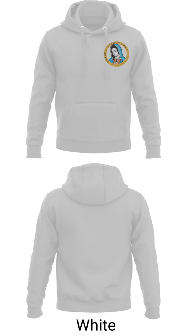 Hoodie, Our Lady Of Guadalupe School, Spirit Store, Teamtime, Team time, sublimation, custom sports apparel, team uniforms, spirit wear, spiritwear, sports uniforms, custom shirts, team store, custom team store, fundraiser sports, apparel fundraiser