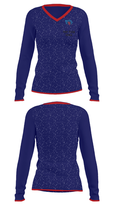 Top Tier Iowa 21344895 Women's Long Sleeve V-neck Shirt - 32