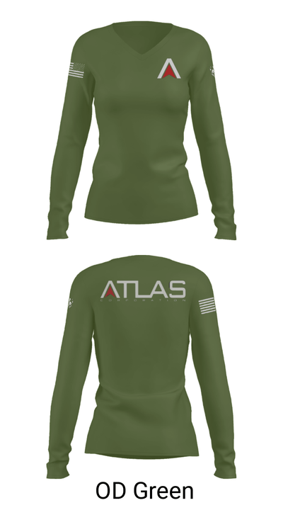ATLAS 52779746 Women's Long Sleeve V-neck Shirt - 31