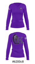 Keokuk High School 14181877 Women's Long Sleeve V-neck Shirt - 20