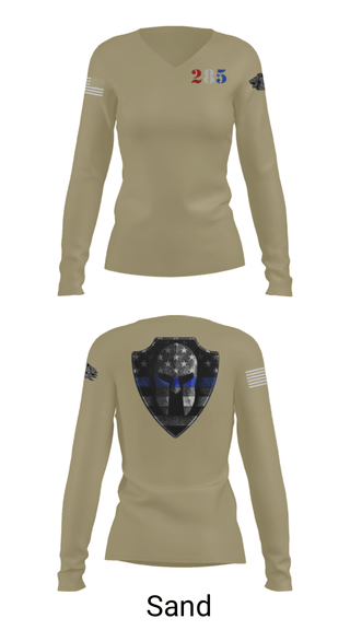 Women's Long Sleeve Vneck Shirt, , Police, Teamtime, Team time, sublimation, custom sports apparel, team uniforms, spirit wear, spiritwear, sports uniforms, custom shirts, team store, custom team store, fundraiser sports, apparel fundraiser