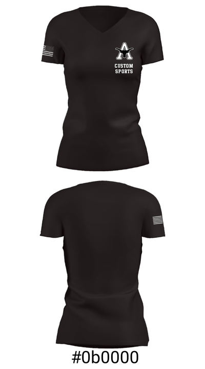 Agate 1613283 Women's Short Sleeve V-neck Shirt - 21