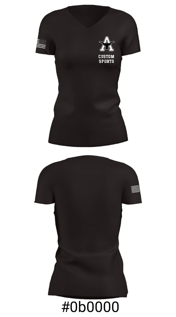 Women's Short Sleeve Vneck Shirt, Agate Elementary School, Spirit Store, Teamtime, Team time, sublimation, custom sports apparel, team uniforms, spirit wear, spiritwear, sports uniforms, custom shirts, team store, custom team store, fundraiser sports, apparel fundraiser