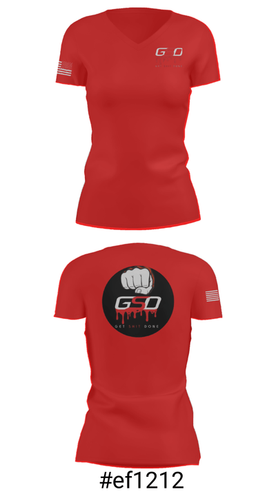 GetShitDone 11491544 Women's Short Sleeve V-neck Shirt - 21