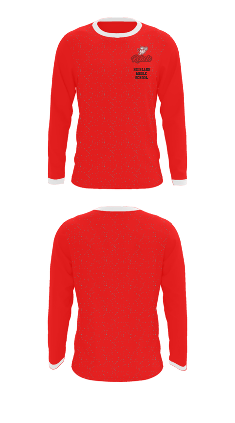 Long Sleeve Performance Shirt, Highland Middle School, Spirit Store, Teamtime, Team time, sublimation, custom sports apparel, team uniforms, spirit wear, spiritwear, sports uniforms, custom shirts, team store, custom team store, fundraiser sports, apparel fundraiser